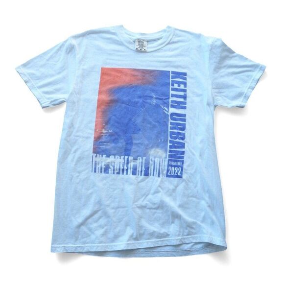 Comfort Colors Keith Urban World Tour 2022 The Speed of Now T-Shirt Unisex M - Picture 1 of 6